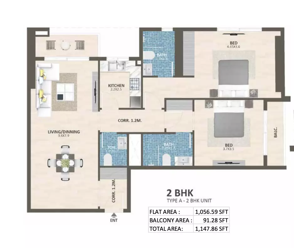 صورة مخطط ارضية الوحدة