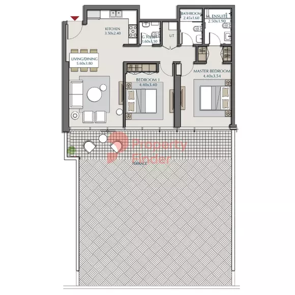 Park Views Residences Tower B-Type 2A -3, 2 beds