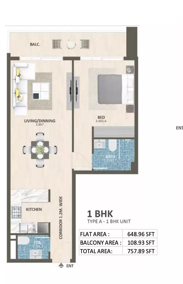 صورة مخطط ارضية الوحدة