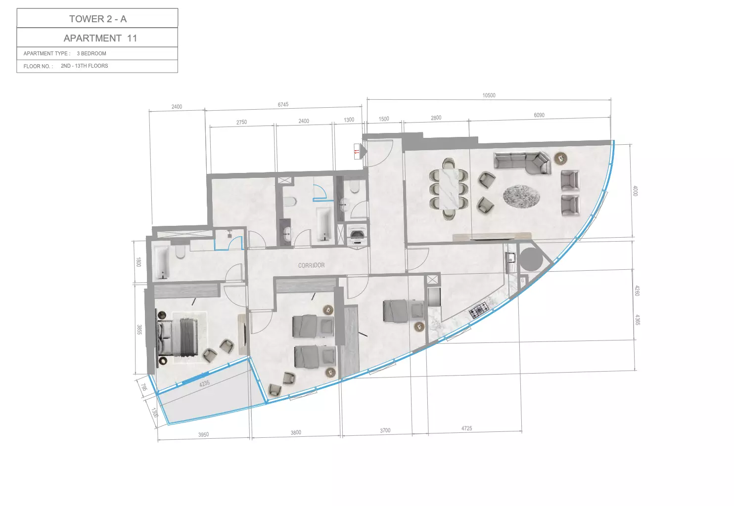 صورة مخطط ارضية الوحدة