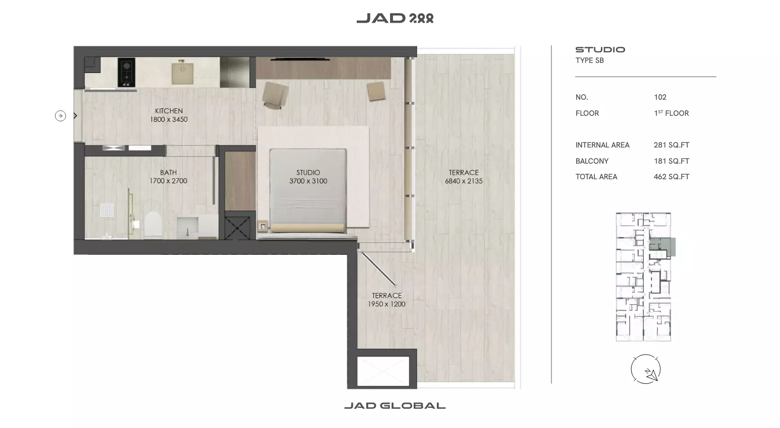 JAD288 - Type 2-Tower B Floor Plan
