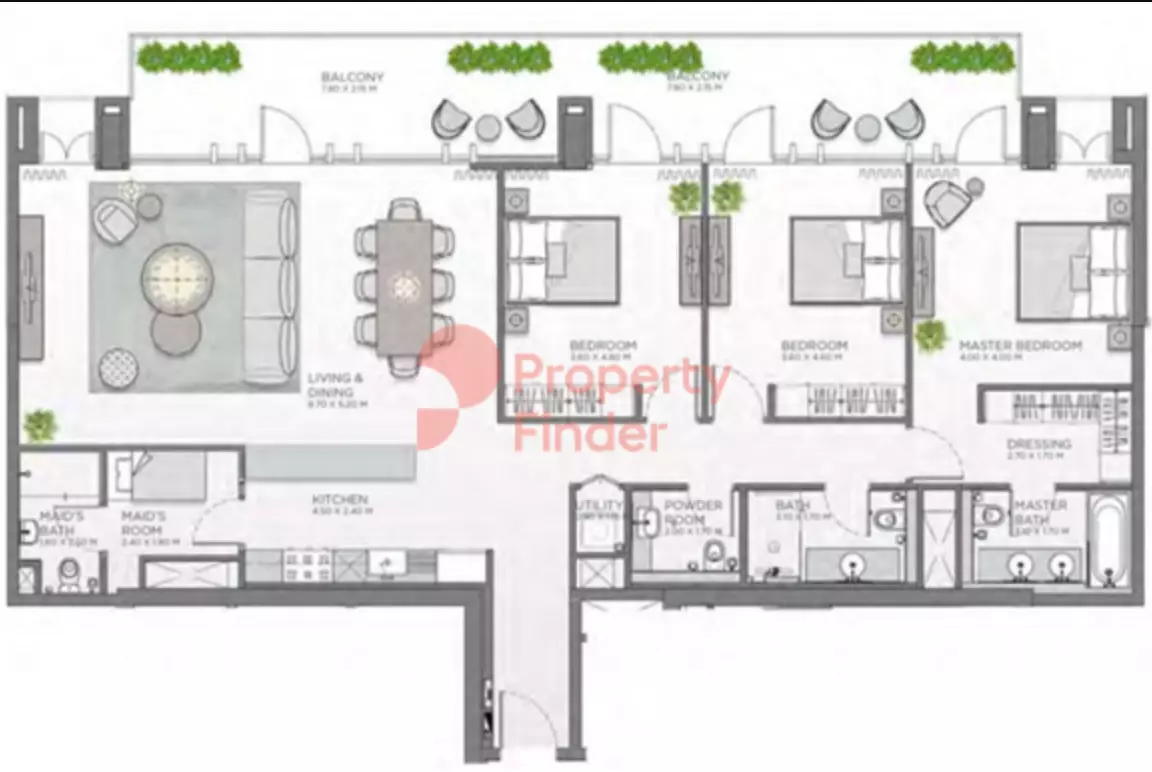 Celadon City Walk By Meraas B3-Type A1, 3 beds