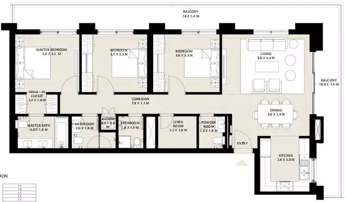 Park Field Type 3.4, 3 beds
