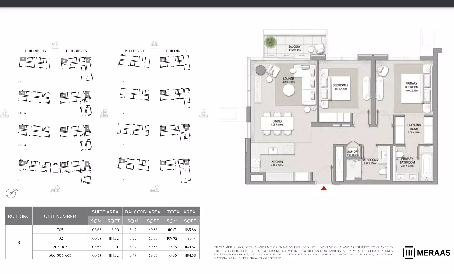 City Walk Crestlane 2 — 2BR floor plan