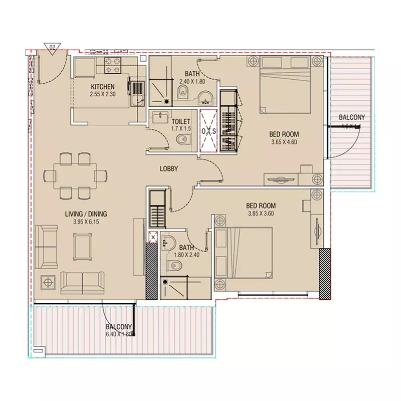 Unit floor plan image