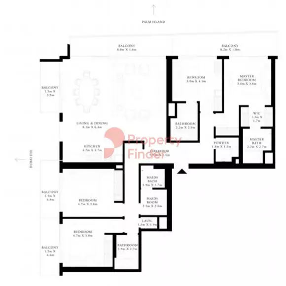 Grand Bleu Tower Unit 04 - Level 20-26, 4 beds