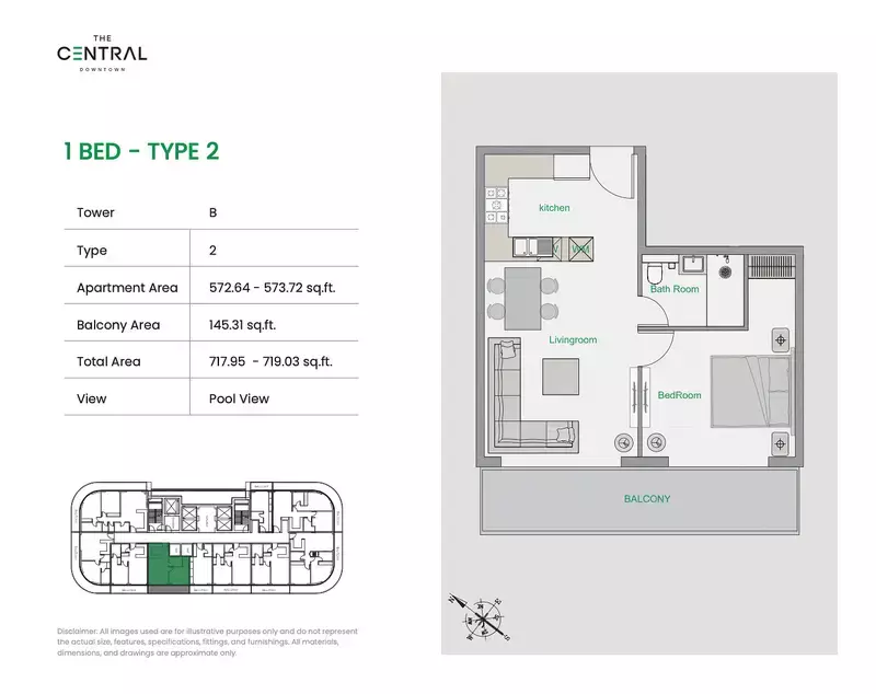 The Central Downtown - Tower B - Type 2 Floor Plan