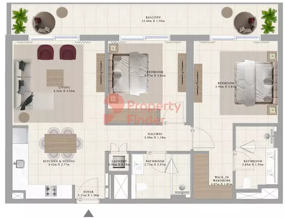 Club Drive Type 5 Building B, 2 beds