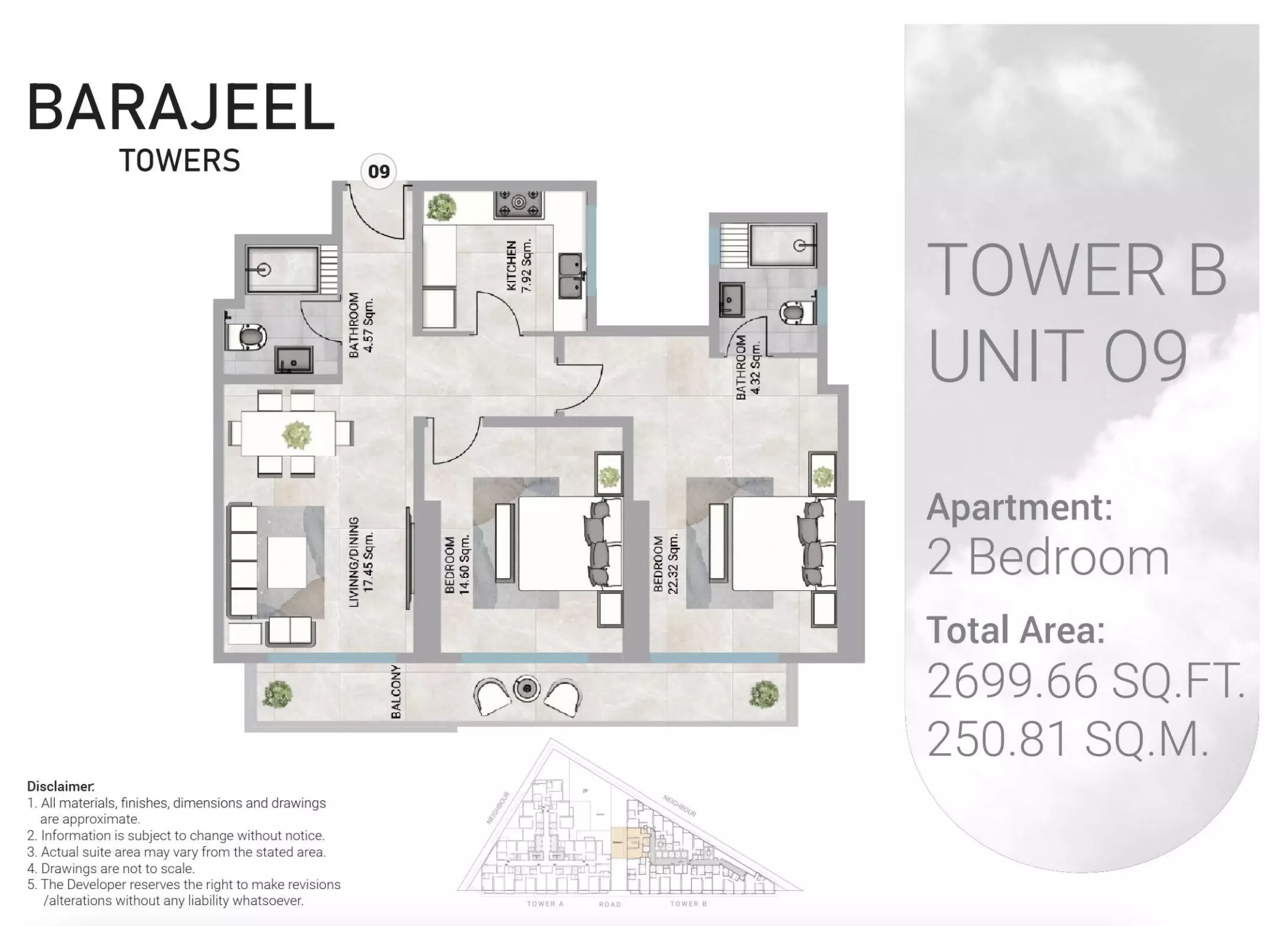 Barajeel Towers - Type 09-Tower B Floor Plan