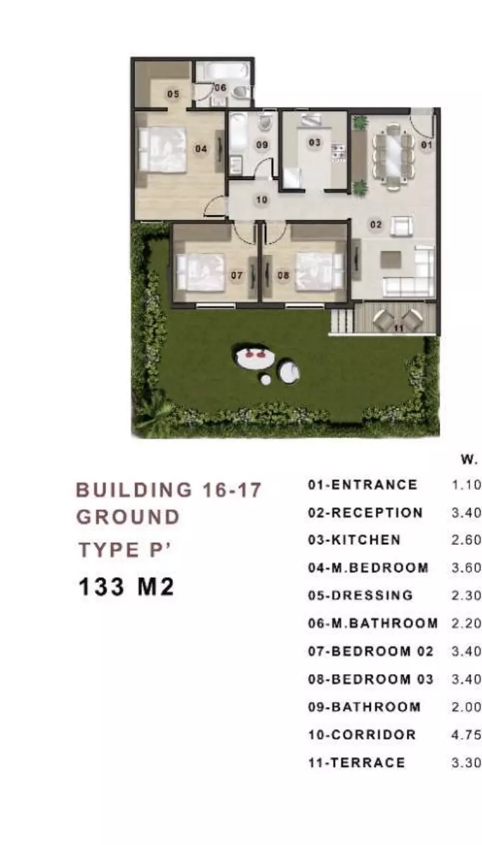 صورة مخطط ارضية الوحدة