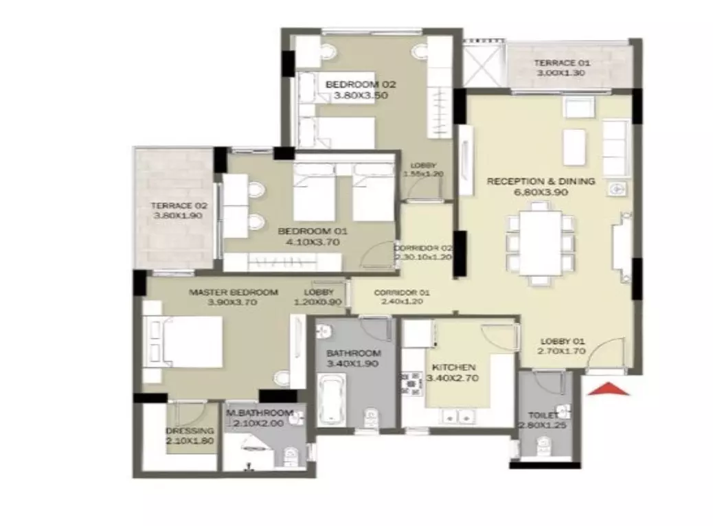 صورة مخطط ارضية الوحدة