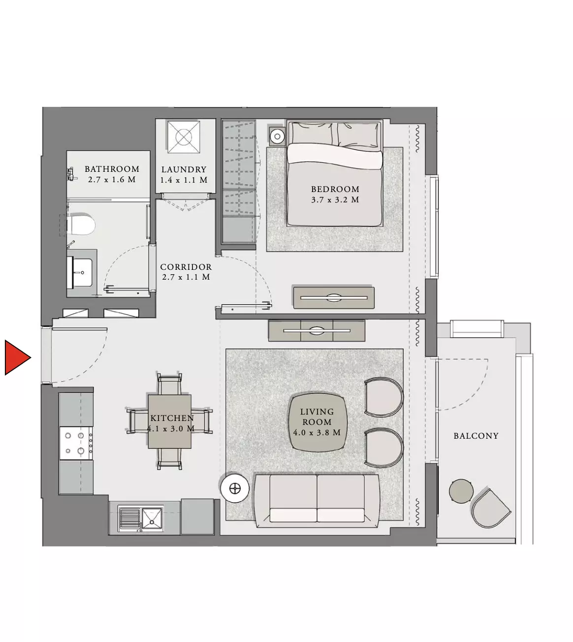 Creek Beach Lotus Unit 05, Level 02-10 Building 3, 1 bed