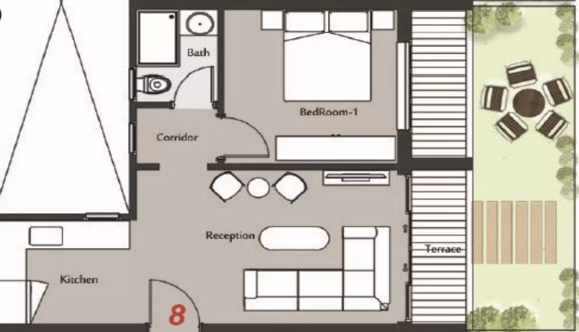 صورة مخطط ارضية الوحدة