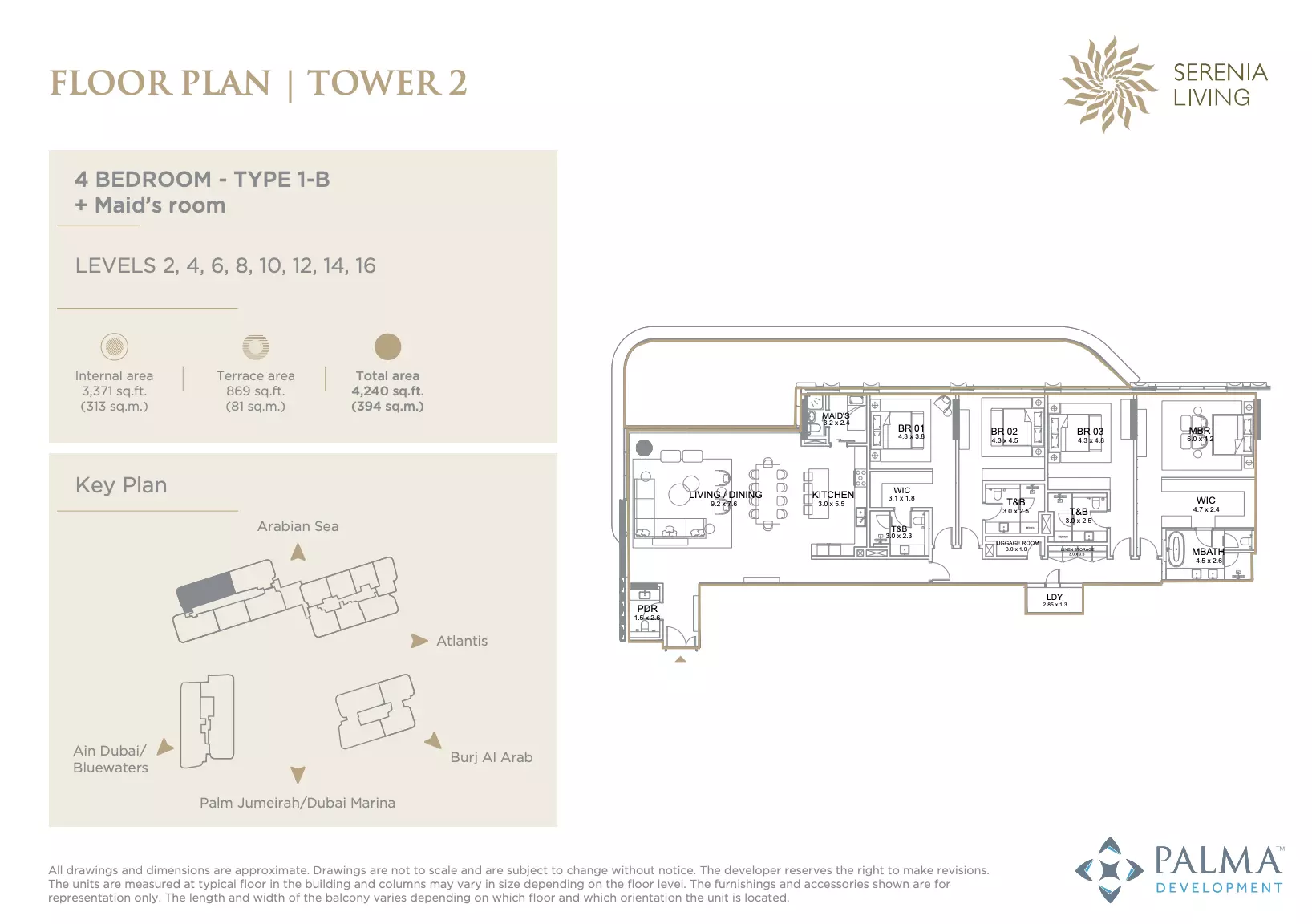 Serenia Living - Type 1-B Floor Plan