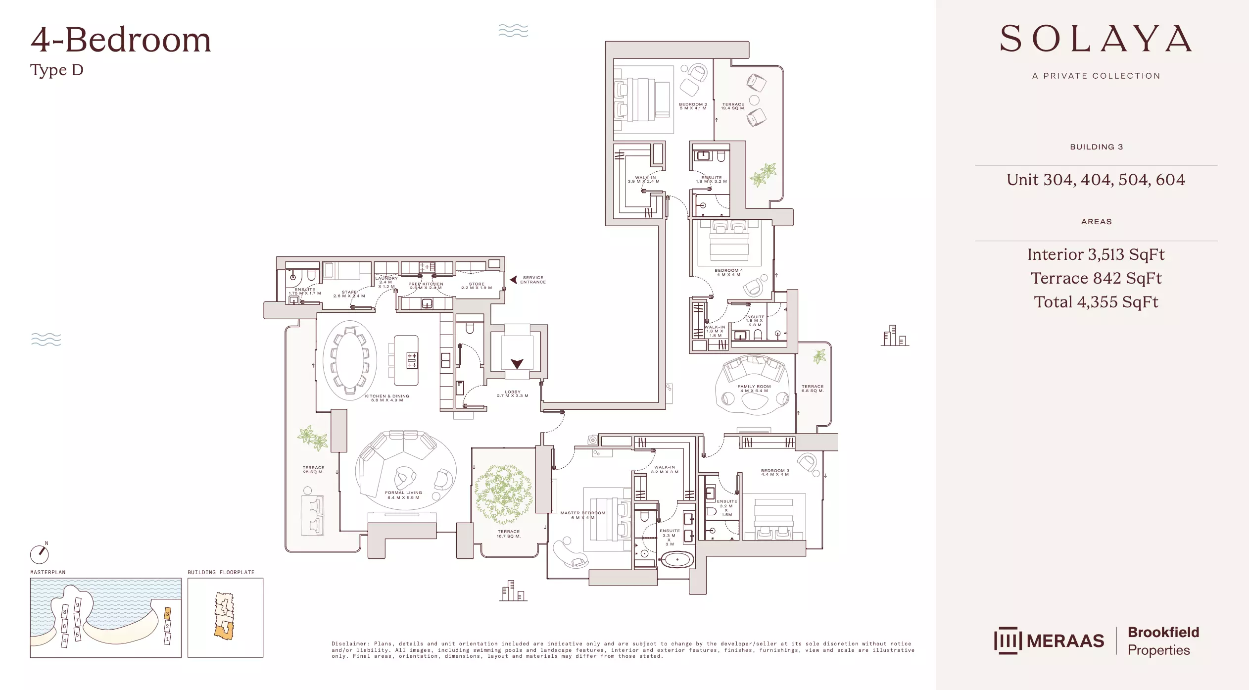 Solaya 1,2 and 3 Type D - T3, 4 beds