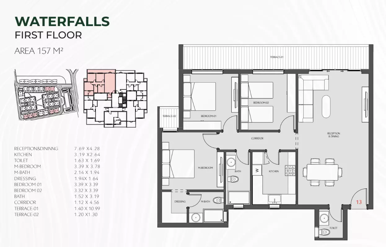 صورة مخطط ارضية الوحدة