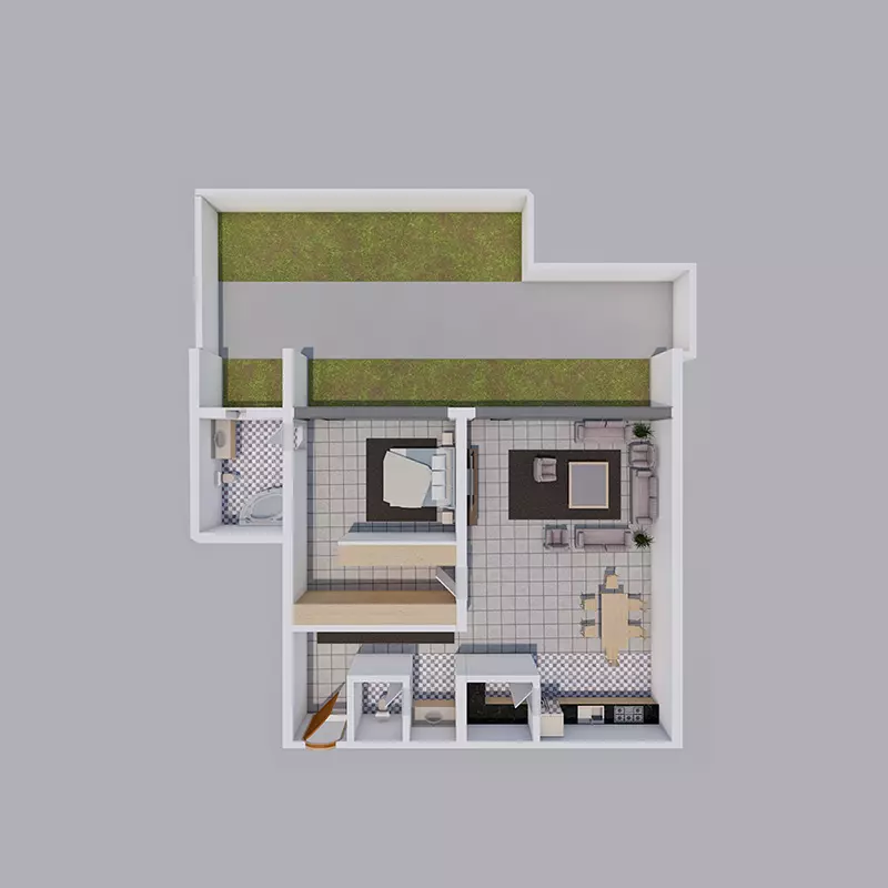 صورة مخطط ارضية الوحدة