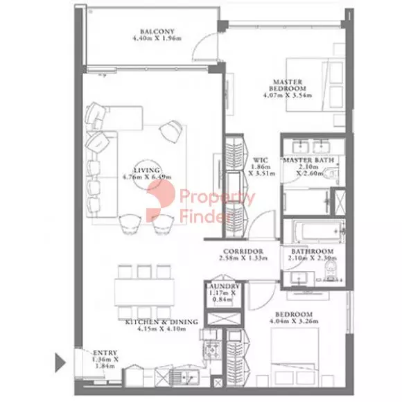 Seagate Type 5 Building 3 Unit 2 Level 2-6, 2 beds