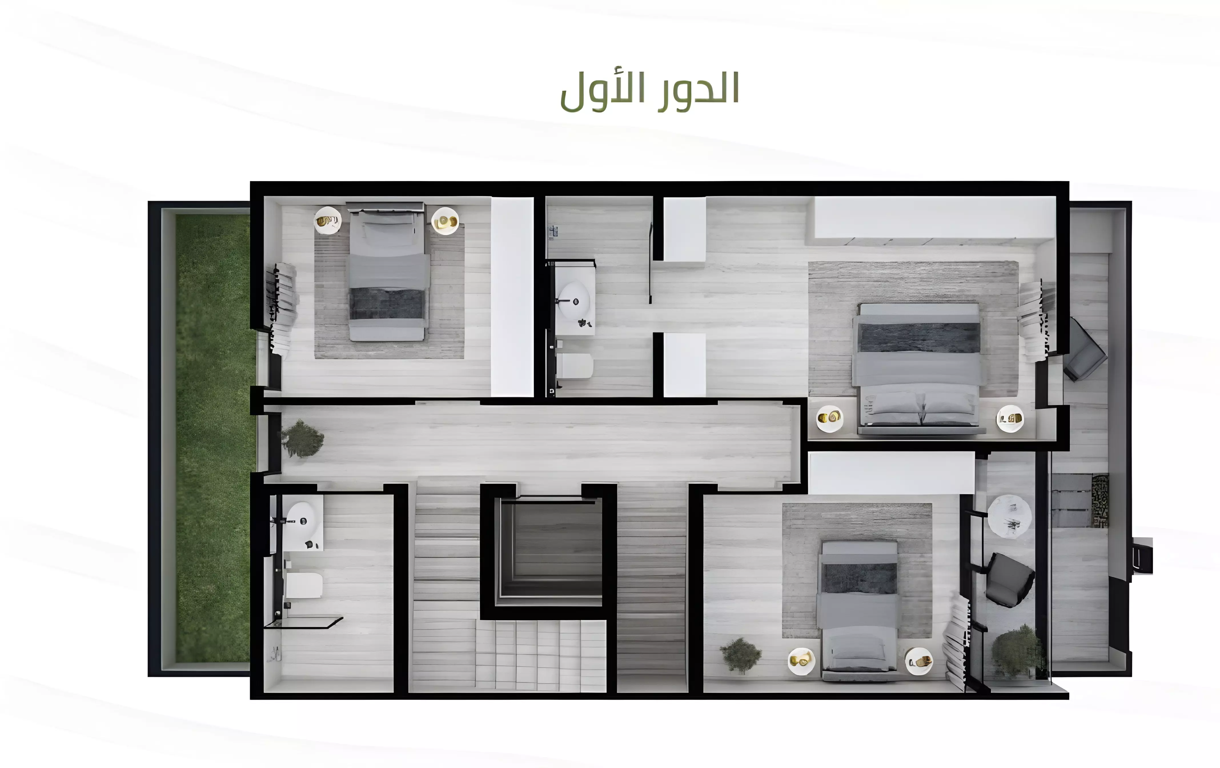 صورة مخطط ارضية الوحدة