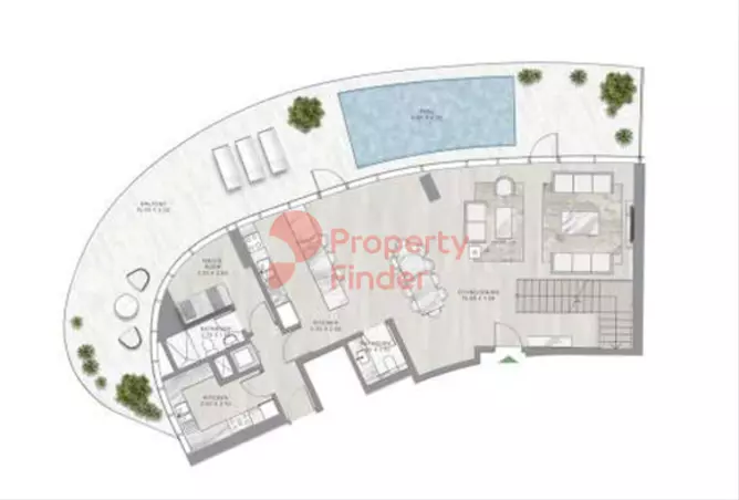 Canal Crown 2 — 3BR floor plan