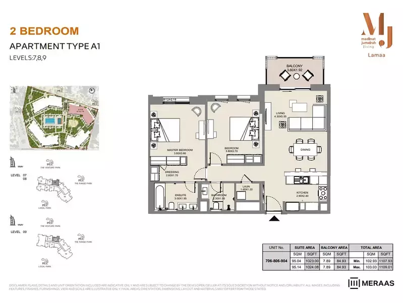 Lamaa Mjl Building 4 - Type A1 - Unit 706, 806, 904, 2 beds