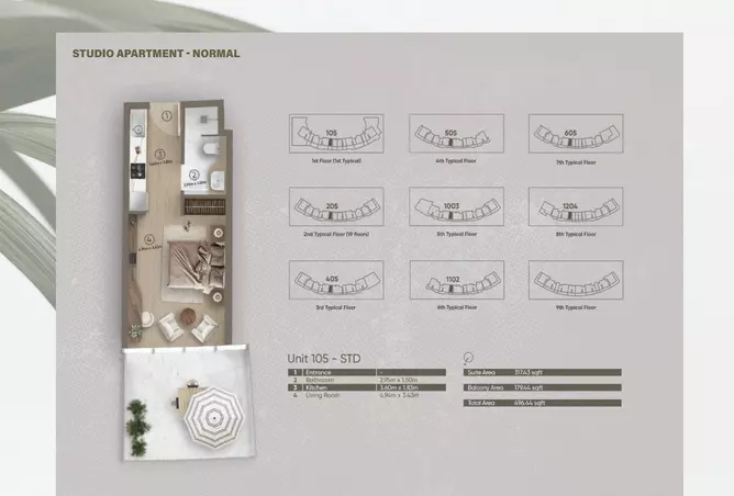 Azure by Lapis — Studio floor plan