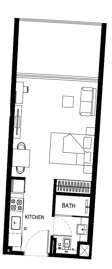 Binghatti Hills Type A Tower B, studio