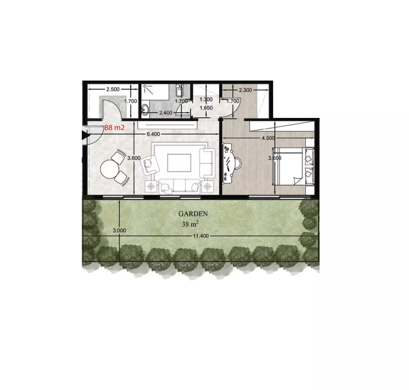 صورة مخطط ارضية الوحدة