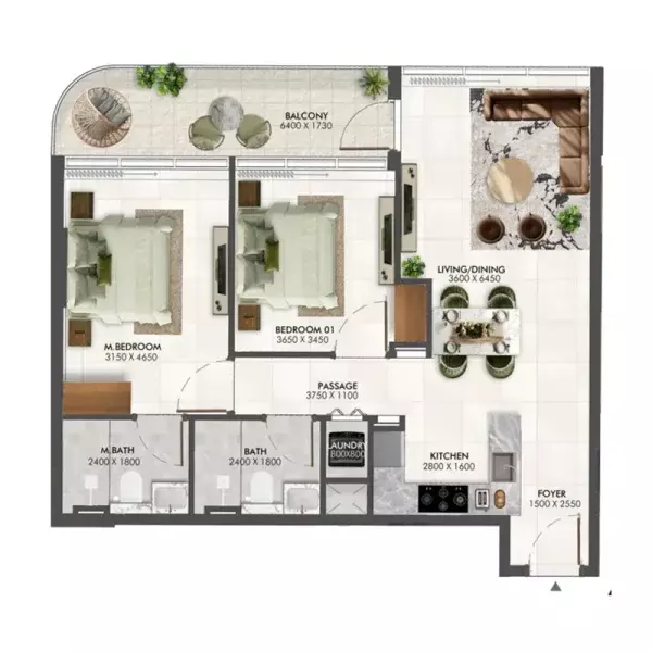 صورة مخطط ارضية الوحدة