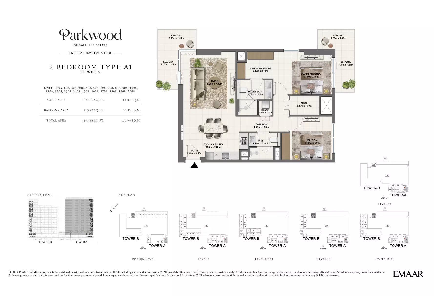 Parkwood Type A1-Tower A, 2 beds