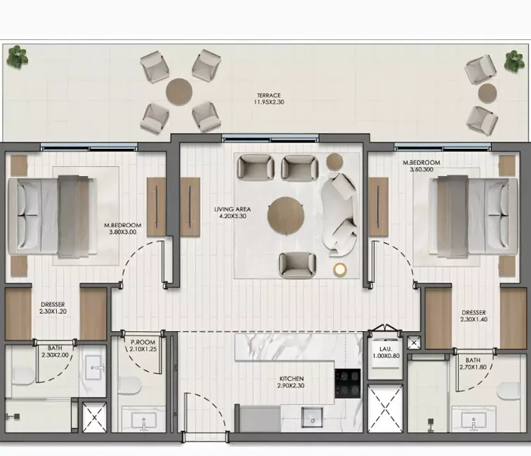 صورة مخطط ارضية الوحدة
