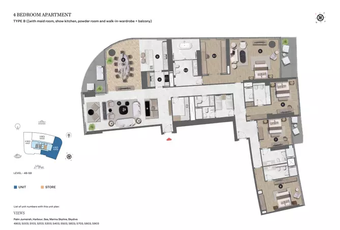 Sky Edition at Seahaven — 4BR floor plan