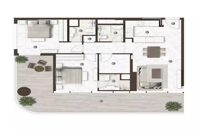 Onda By Kasco — 2BR floor plan