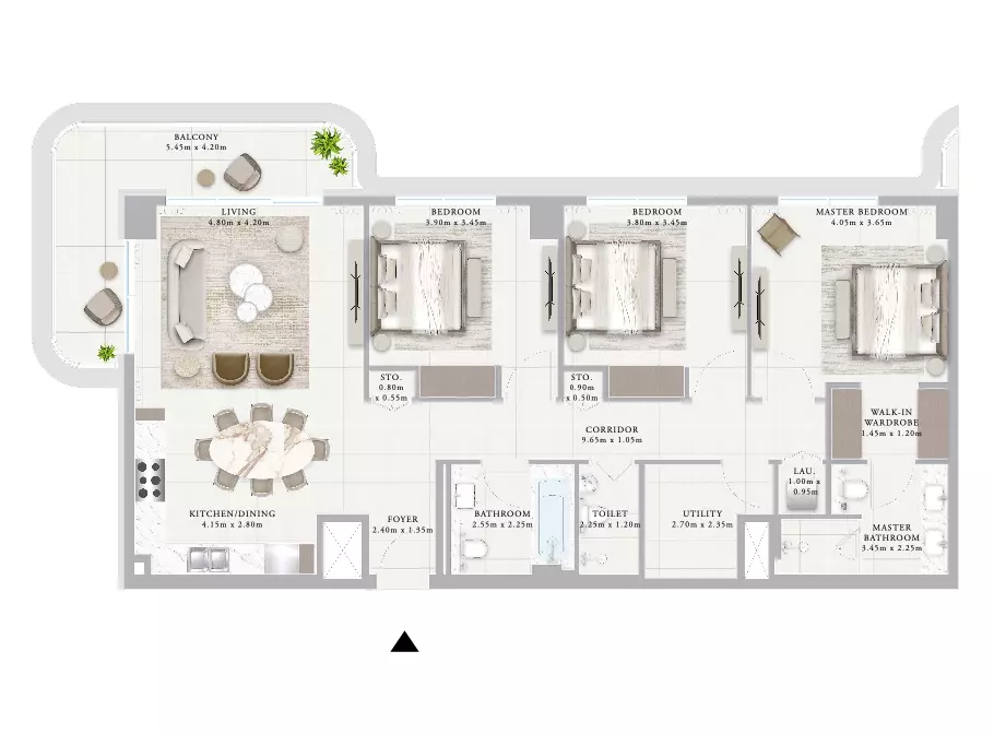 Ocean Star B2-Type 1B, 3 beds