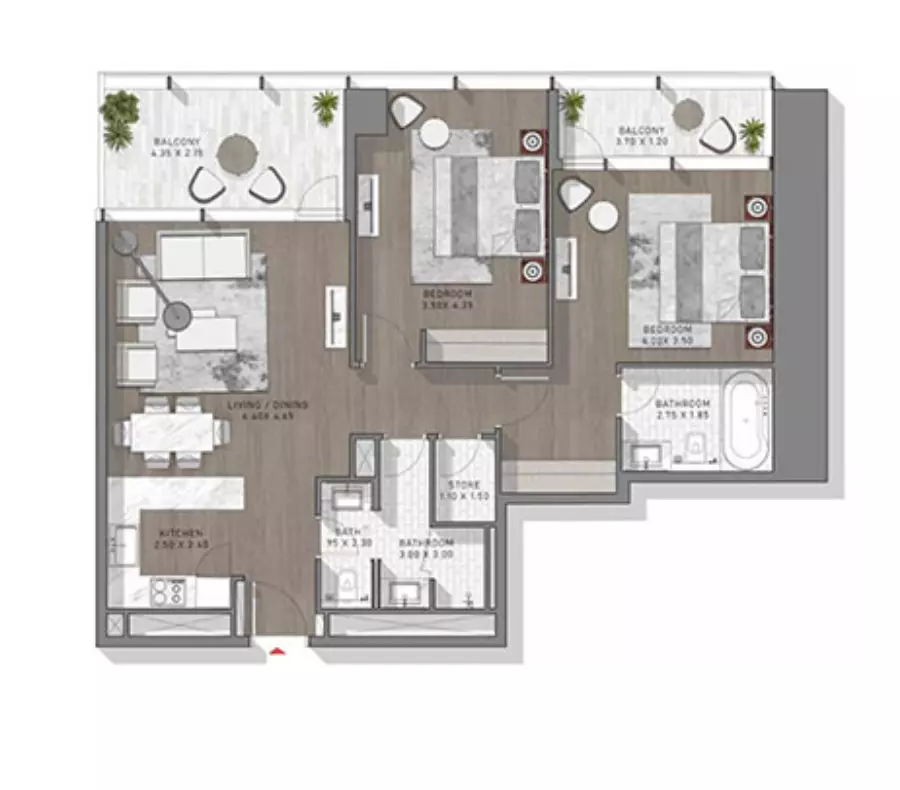 Safa Two Type 11, 2 beds
