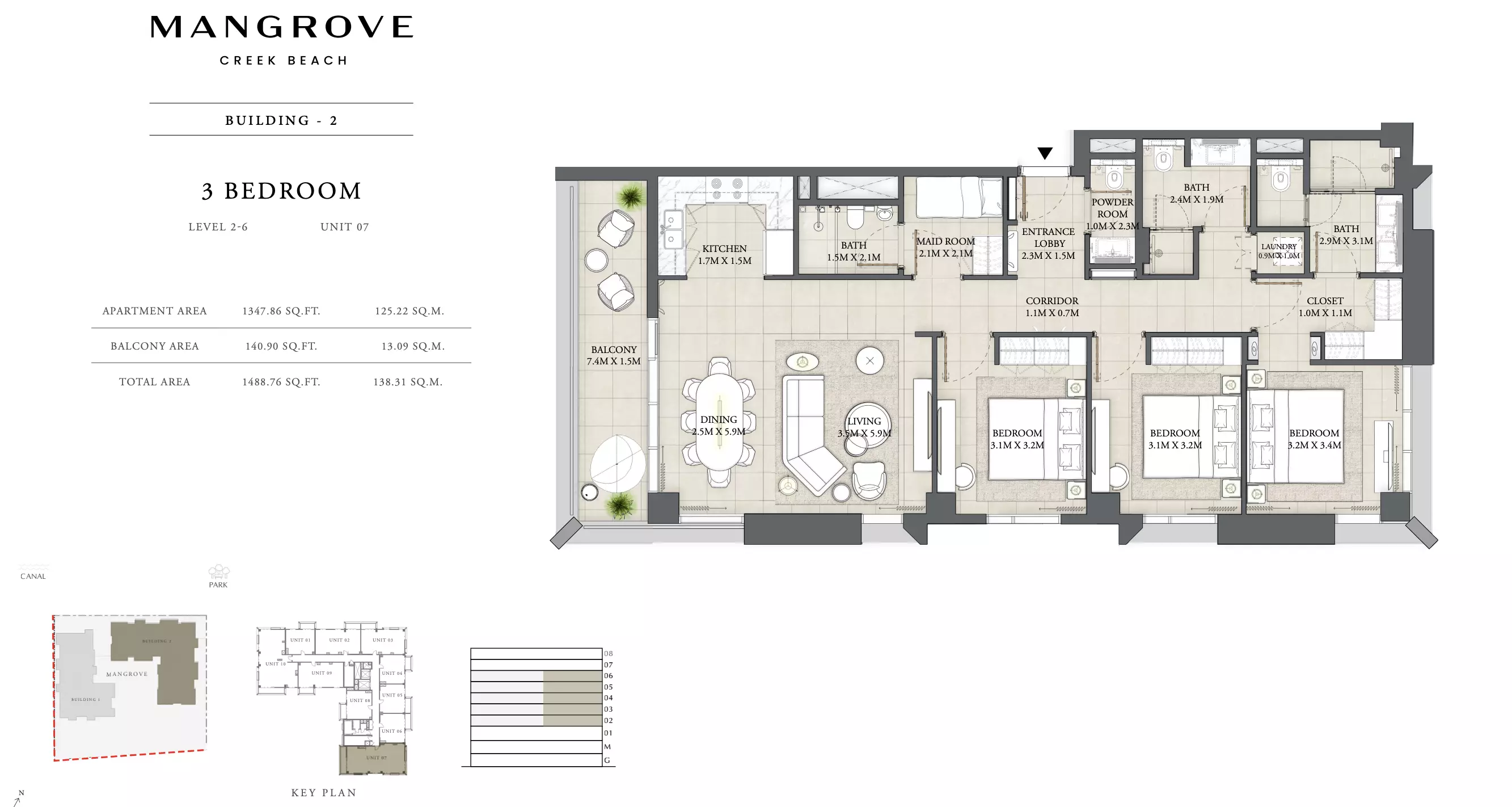 Mangrove By Emaar Unit 07 Building 2, 3 beds