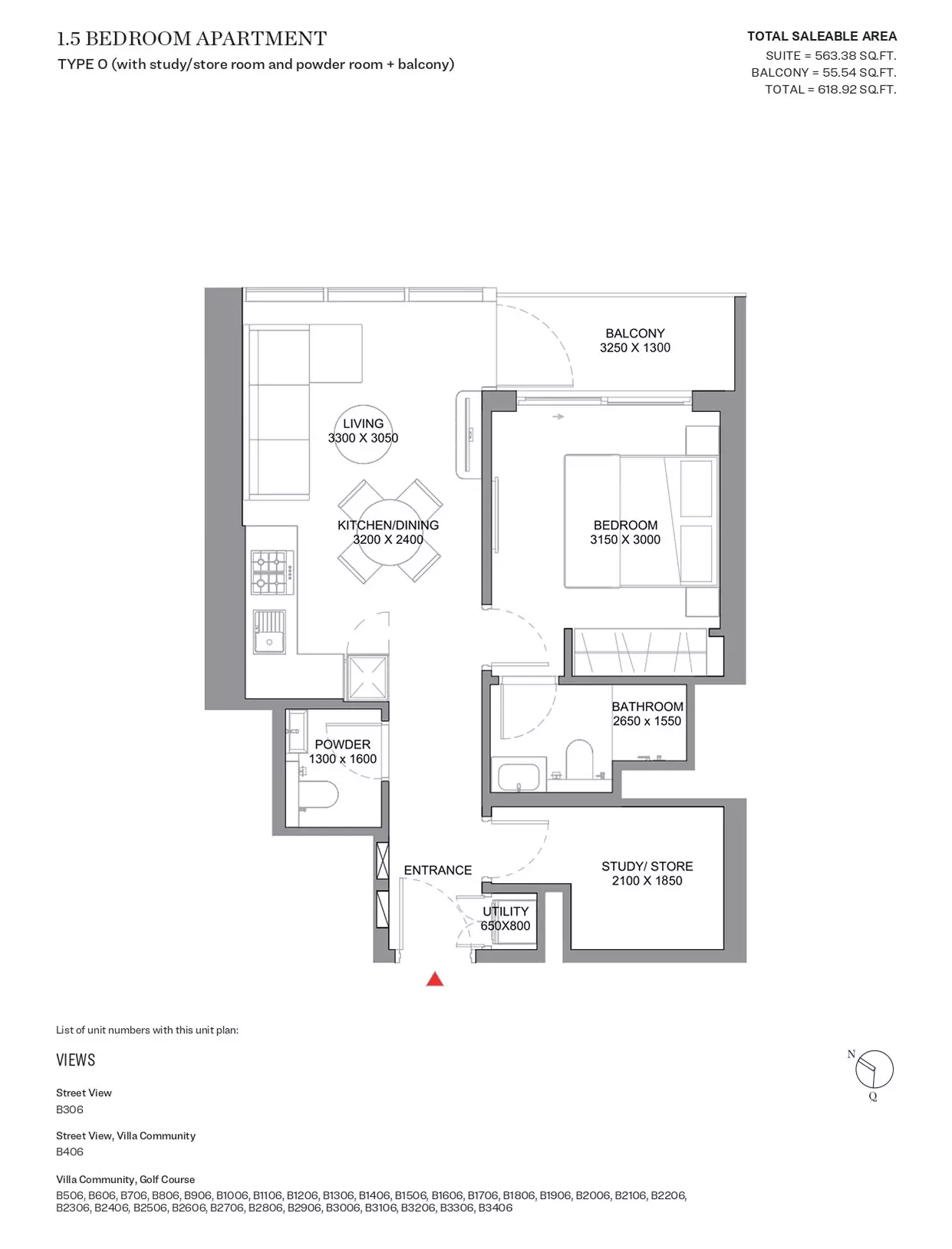 Sobha Orbis Type O-Tower B, 2 beds