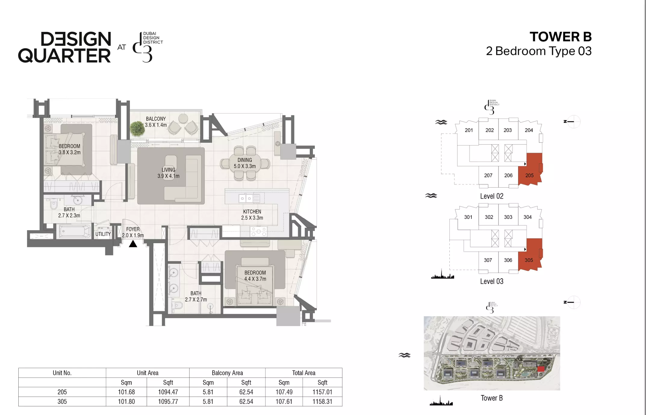 Design Quarter Type 03 Variant 4, 2 beds