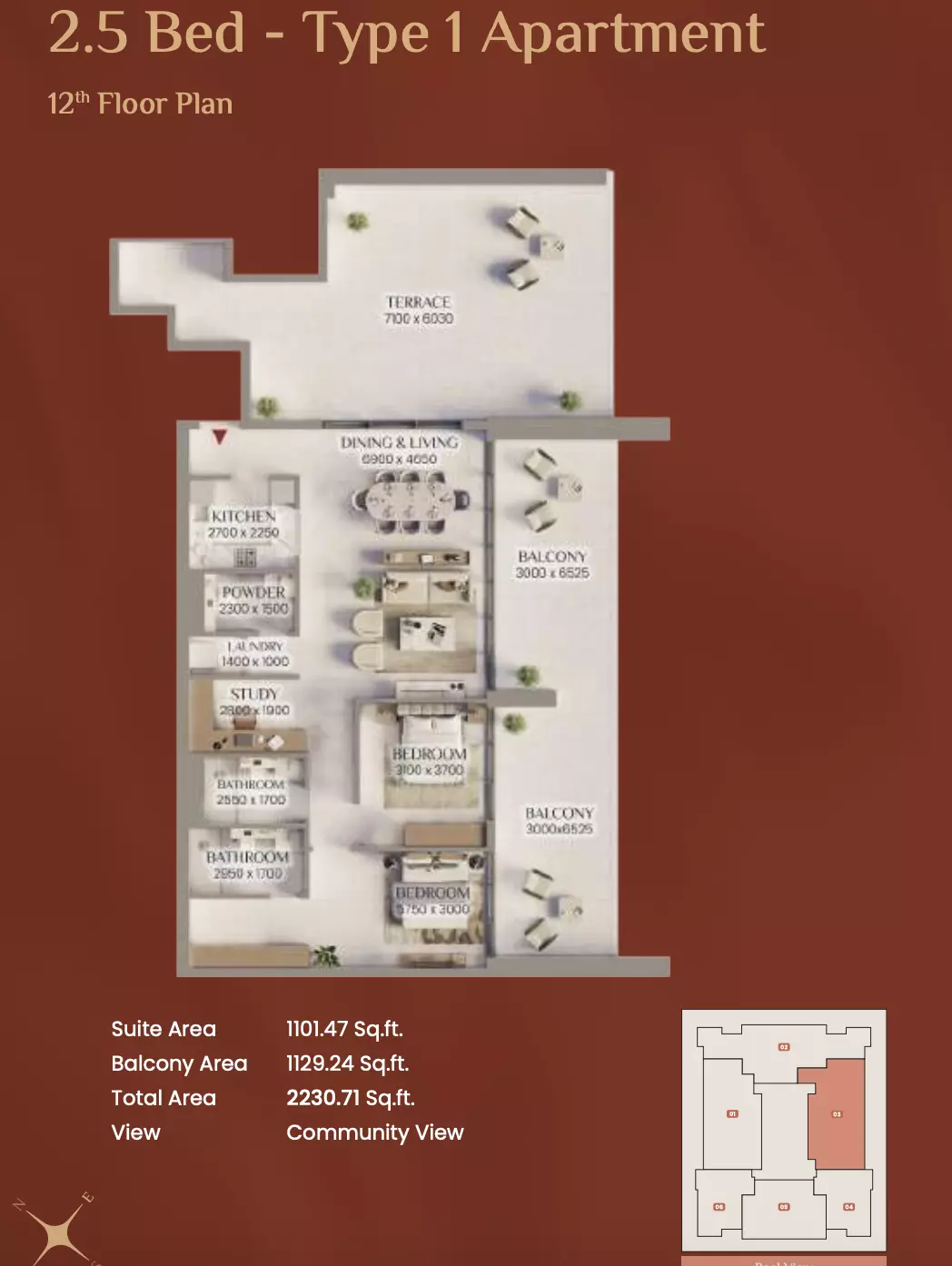 Unit floor plan image