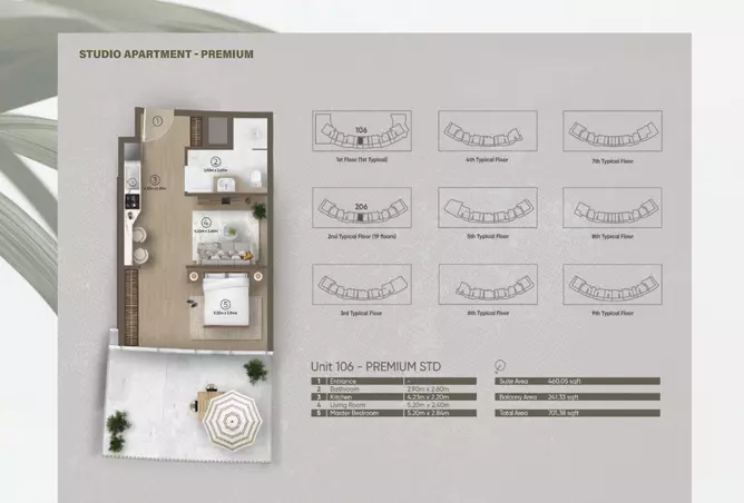 Azure by Lapis — Studio floor plan