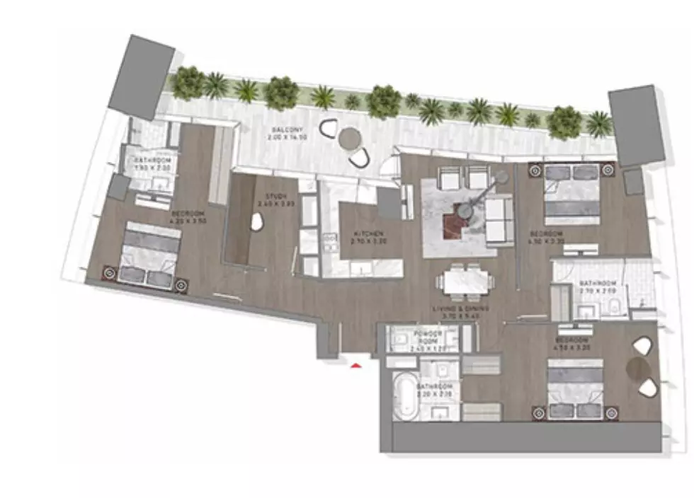 Safa Two Type 2, 3 beds