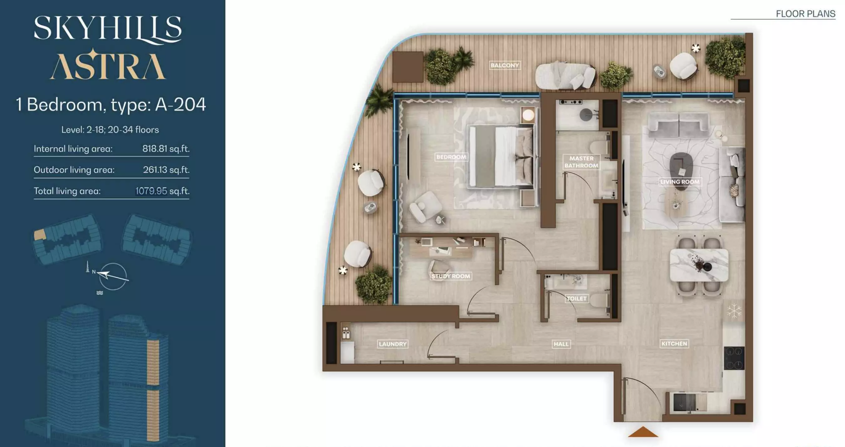 Skyhills Astra Type A-204, 1 bed