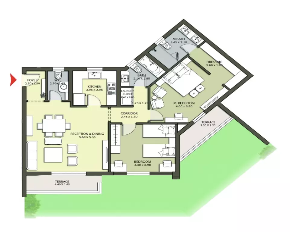 صورة مخطط ارضية الوحدة