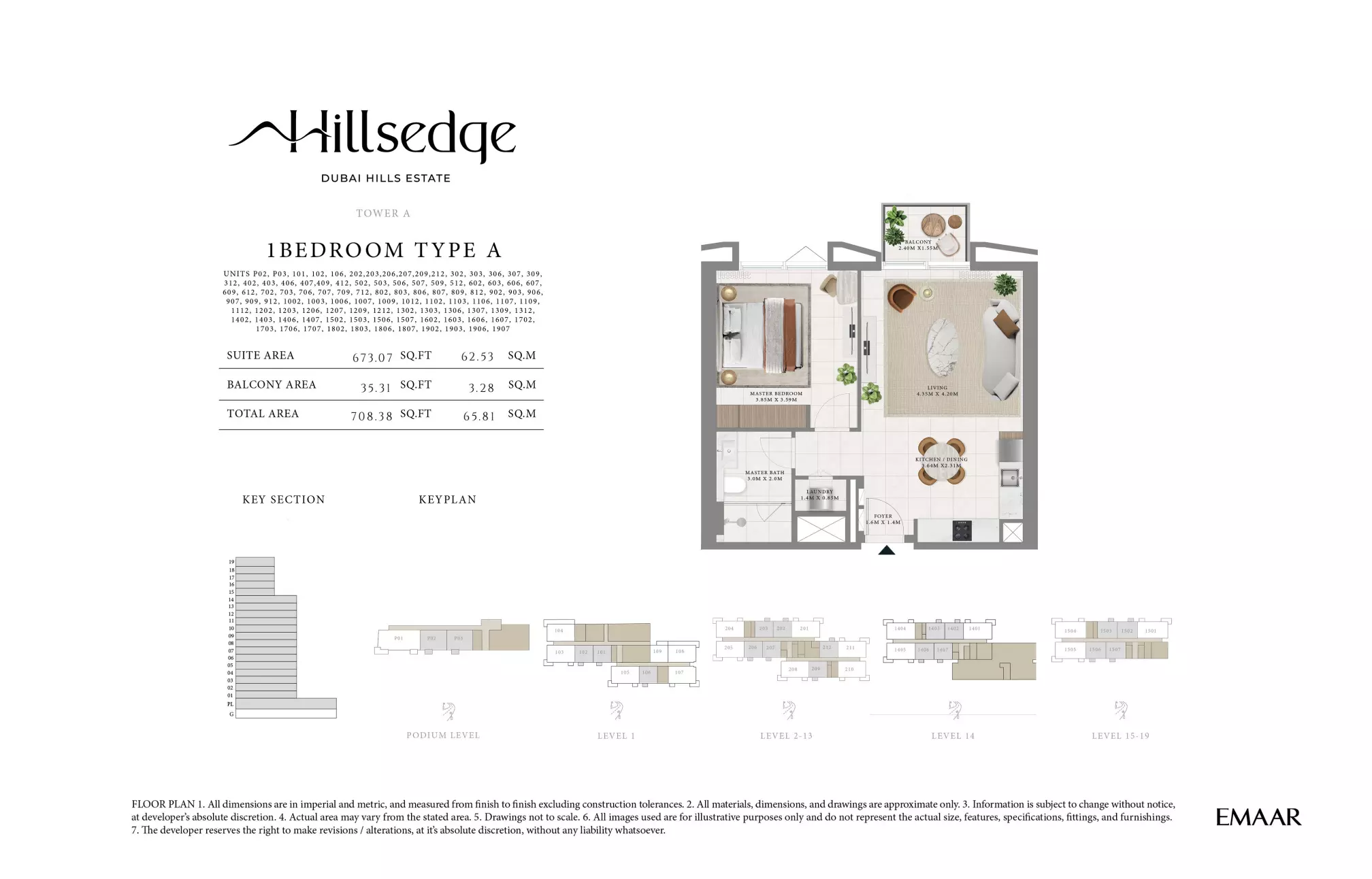 Hillsedge Type A-Tower A, 1 bed