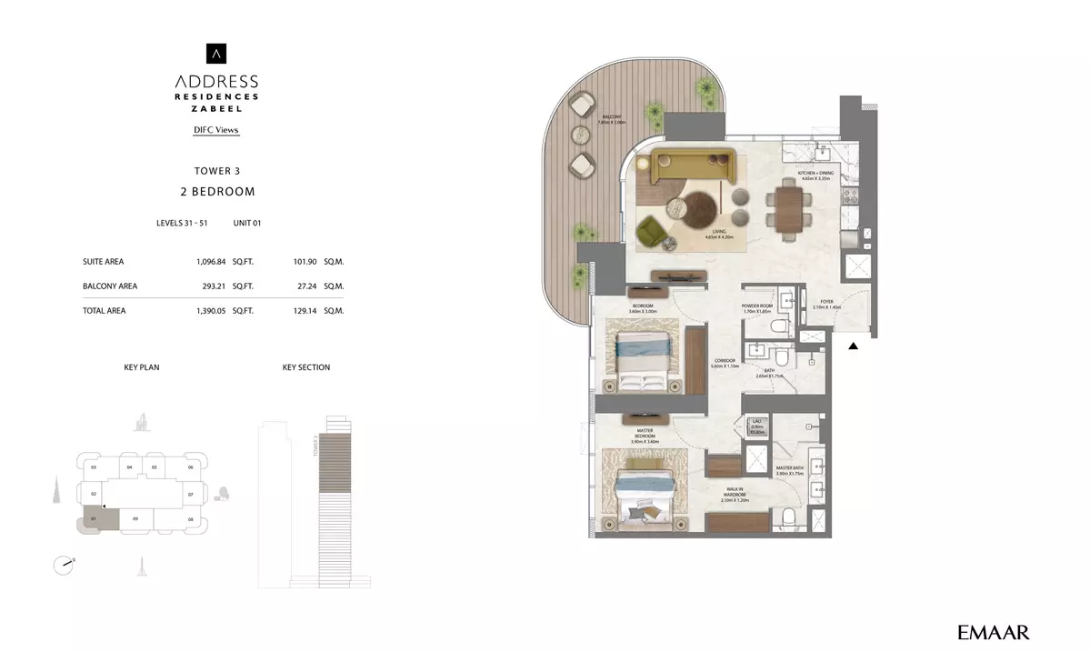 Address Residences Zabeel Unit 1, 2 beds