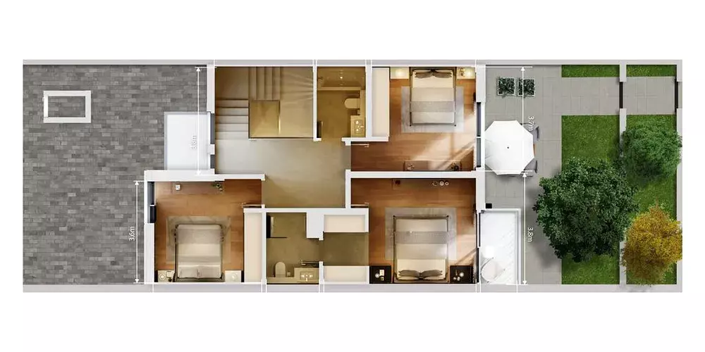 صورة مخطط ارضية الوحدة