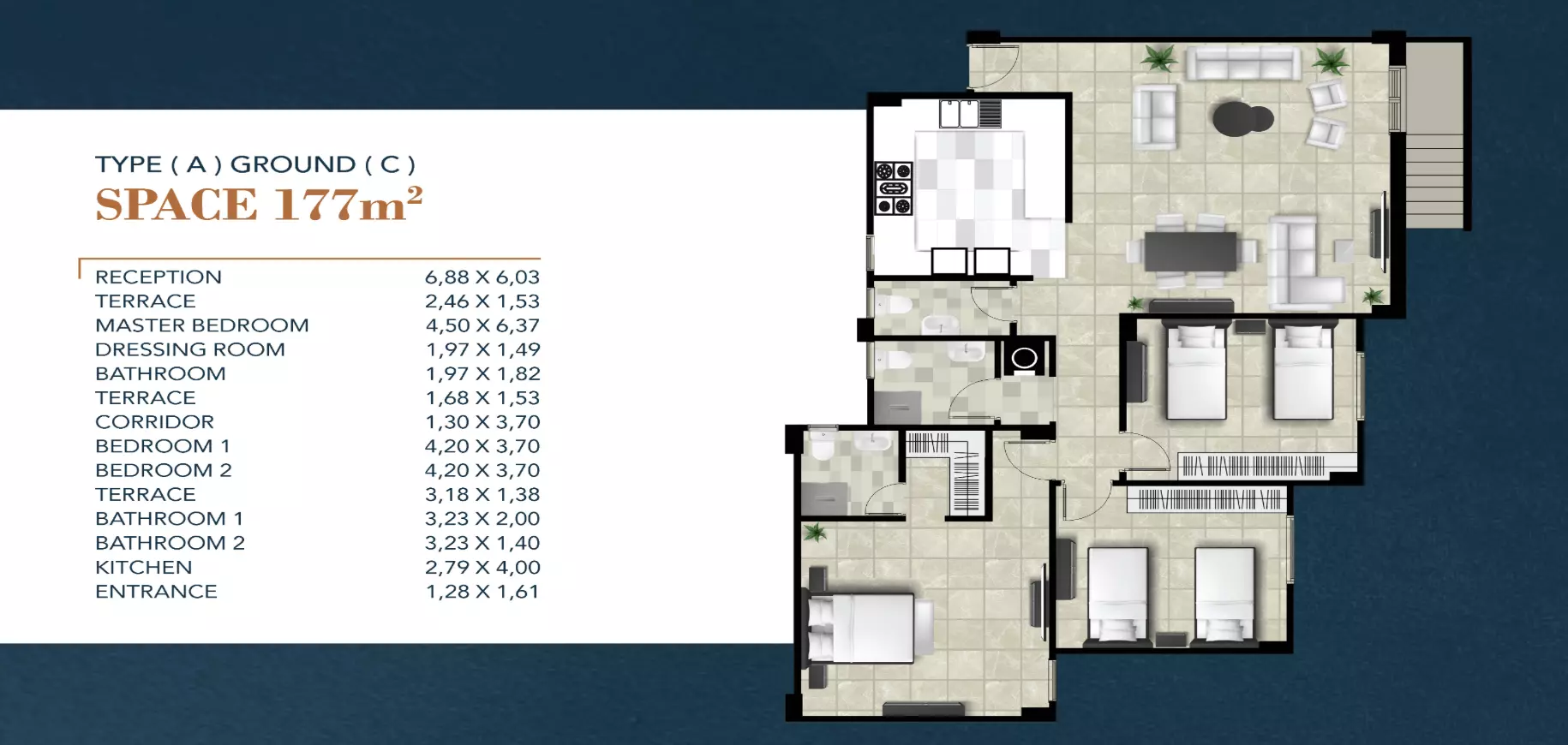 صورة مخطط ارضية الوحدة
