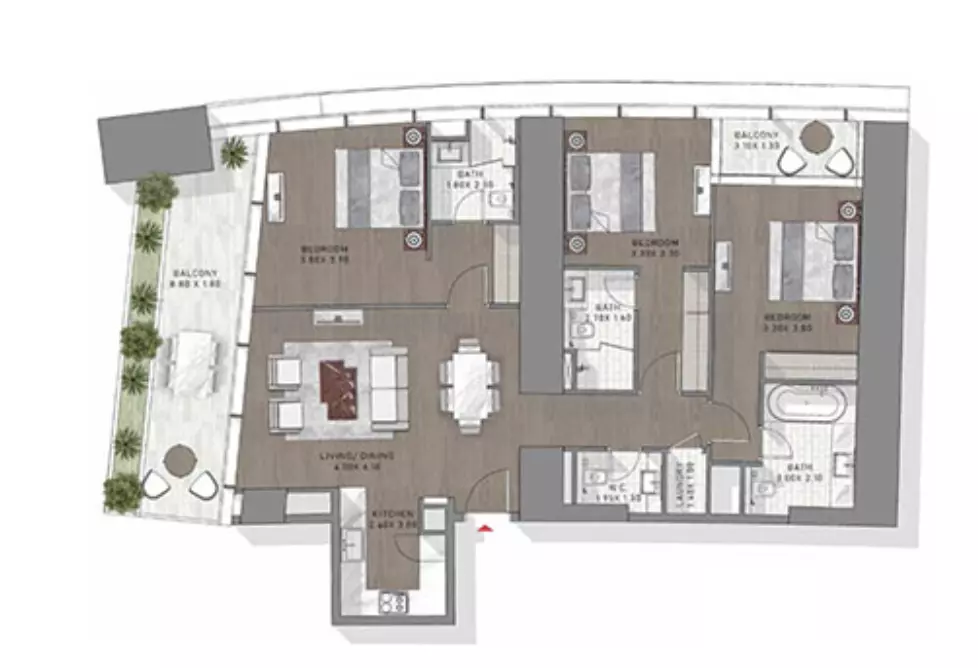 Safa Two Type 14, 3 beds