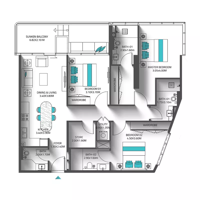 Unit floor plan image