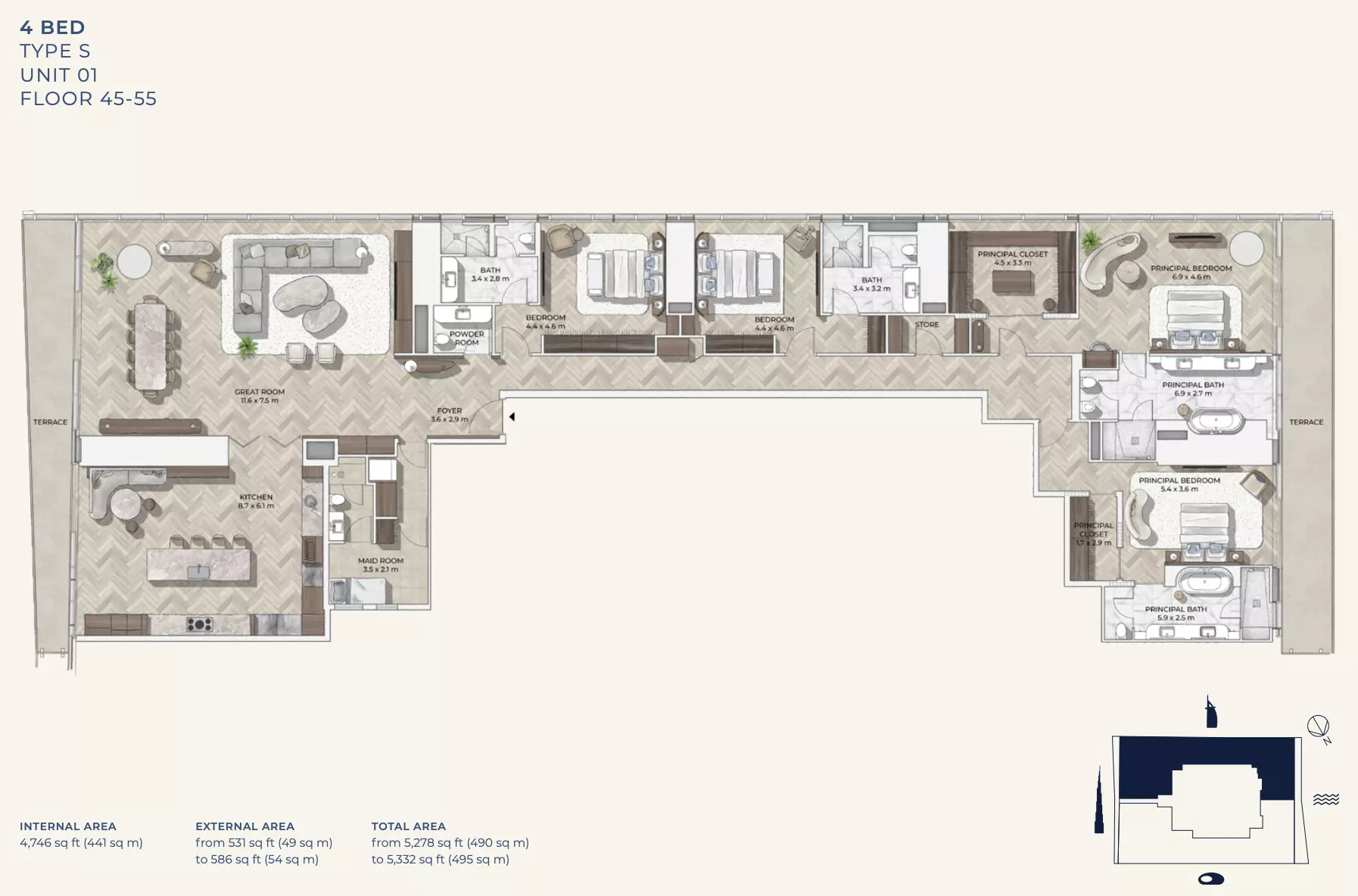 Unit floor plan image